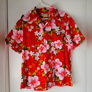 UI-MAIKAI Vintage Floral Hawaiian Shirt, 100% Cotton, Made in Hawaii